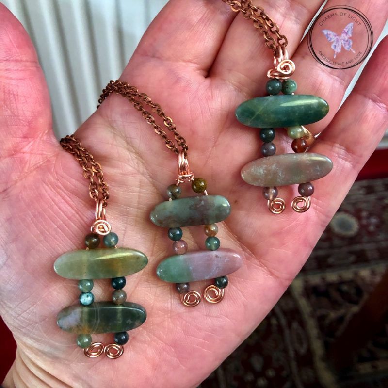 Fancy Jasper Copper Healing Pendant Necklace